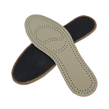 

Good Healthy 1 Pair Massage Insoles Unisex Leather Latex Insole Arch Support Breathable Shoes Cushion