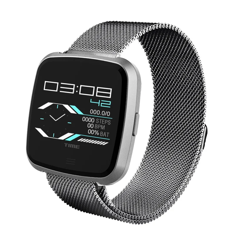 Dehwsg G12 Смарт-часы для мужчин IP67 Водонепроницаемый Фитнес трекер умный Браслет цветной экран монитор сердечного ритма для Xiaomi huawei Apple watch PK Q9 - Цвет: silver steel