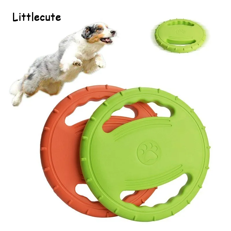 

1PC Dog Flying Disc Interactive Rubber Dog Toys Soft Floating Dog Catcher Toy for Pet Training & Chewing