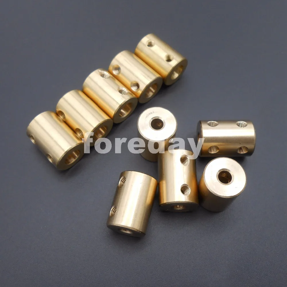 BRASS 20PCS 8 10 8mm To 10mm Shaft Motor rigid Coupling Coupler BRASS