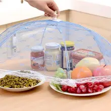 Чехлы для еды стильный зонт Против мух комаров кухонные инструменты для приготовления пищи крышка для еды Шестигранная Марля стол сетка покрытие для еды