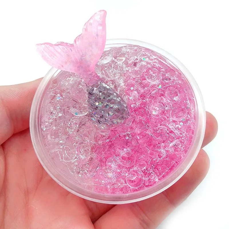 60ML Ocean Dolphin Mixing Cloud Slime Putty Scented Stress Kids Clay Toy Slime Fluffy Slime Squeeze Toy