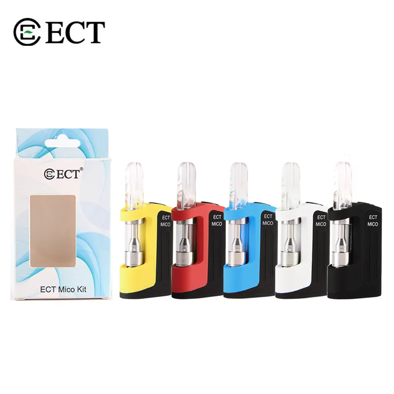 

ECT Mico CBD Oil Mod Kit Electronic Cigarette 350mAh Preheat VV 510 Battery Mod 0.5ml Ceramic Coil Vape Cartridge Vaporizer