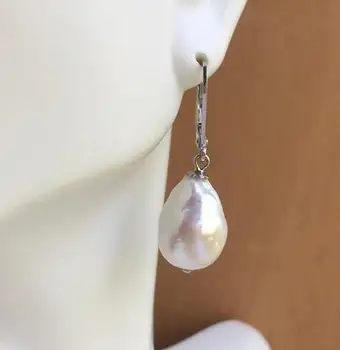 

Hot sale new Style >>>>Baroque Pearl Earrings,Big Pearl Earrings,S925 Level Back Earrings