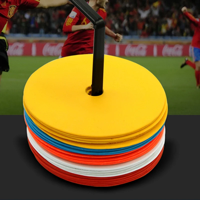 10 Pcs Soccer Marker Cones Mini Space Markers Discs Football Rugby Sports 