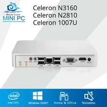 Mini PC Intel Celeron N3160 Mini Compute Celeron N2810 1007U Windows 10 Mini Desktop DDR3 RAM Computer PC