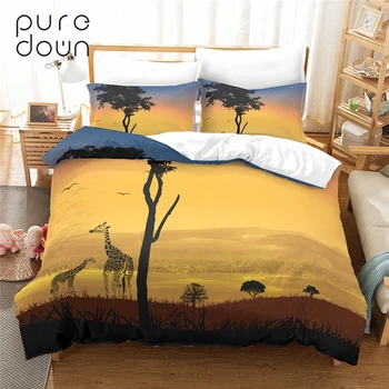 

Puredown King Size New Home nevresim takimlari Reactive Printing Duvet Cover Set 100% Polyester Without Sheet Duvet Bedding Set