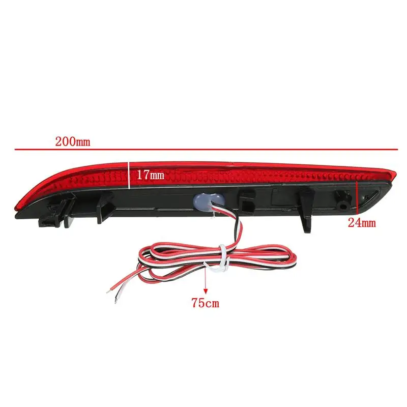 2 шт. 24 светодиодный задний бампер отражатель задний тормоз Стоп бег Поворотный Светильник противотуманная фара для Honda/CR-Z/CR-V