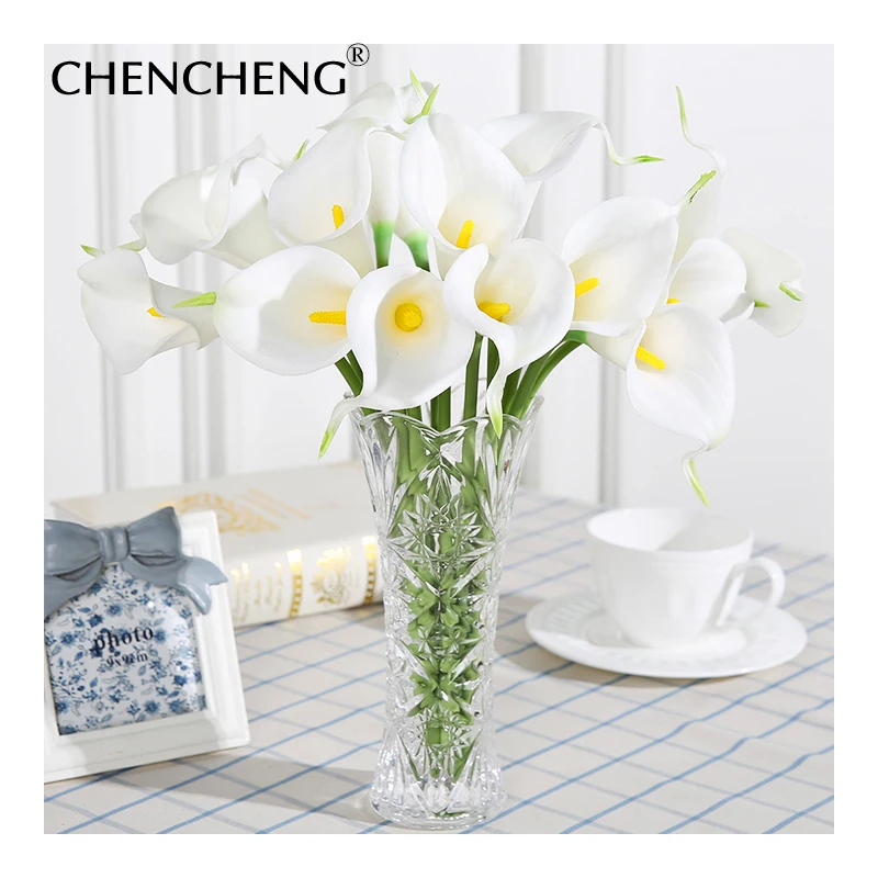 CHENCHENG 31 шт./лот Искусственные цветы на ощупь искусственная Калла Лилия свадебные