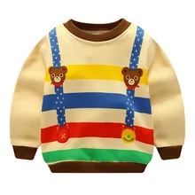New Style Baby Sweatshirt Long Sleeves Cartoon Cotton O-Neck Baby Hoodie Thick Warm Newborn Baby Autumn Winter Clothes