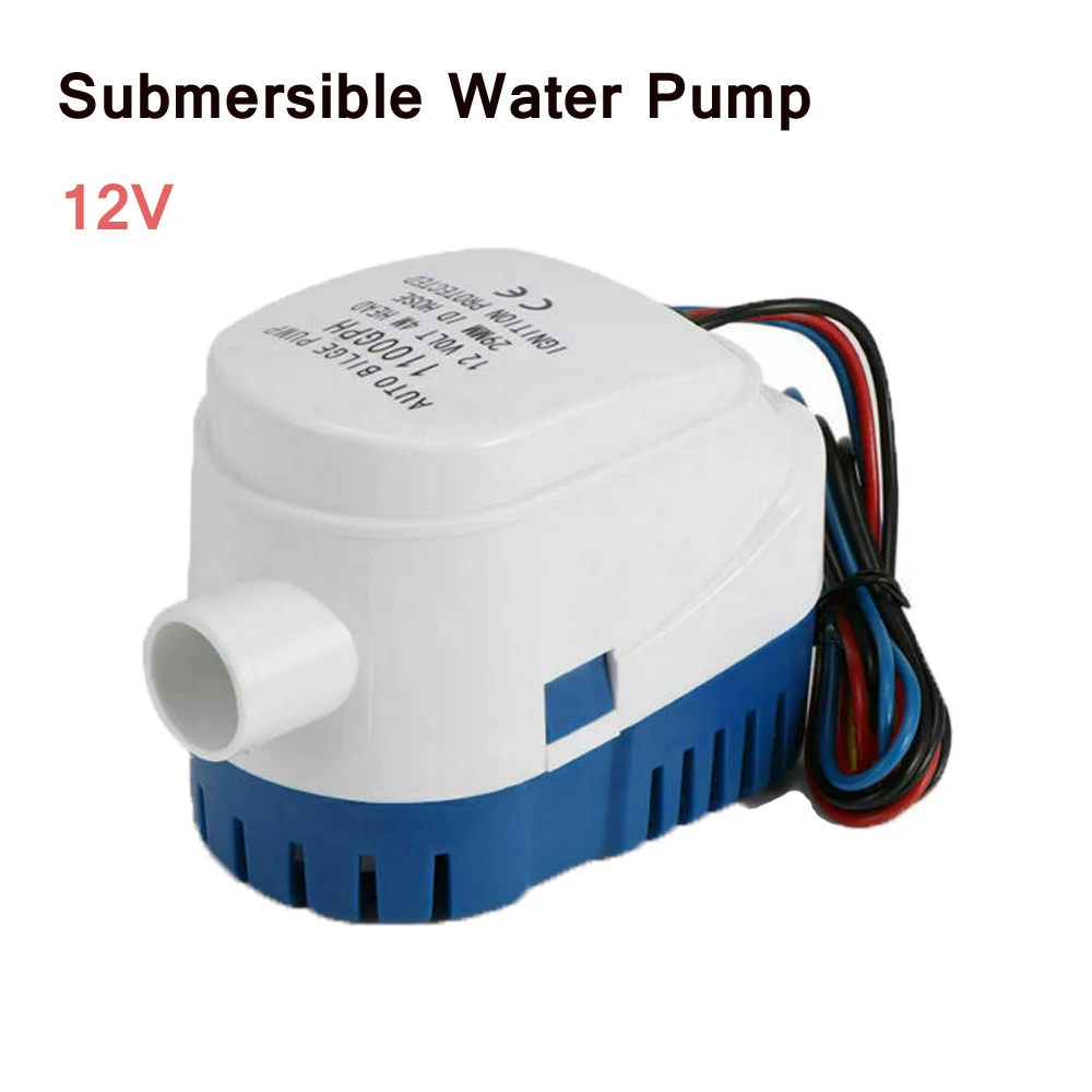 1100GPH Automatic Water Pump 12V For Submersible Auto With Float Switch Sea Boat Marine Bait Tank Fish | Обустройство дома