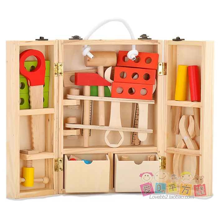 

New Arrival Children's Toolbox House Toy Play House Repair Wooden Toys Intelligence toy for early educationl kids toys boys