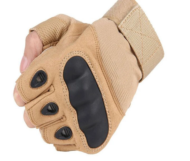 Tactical Gloves Armed Military Airsoft Shooting Bicycle Combat Fingerless Paintball Carbon Knuckle Half Finger Gloves