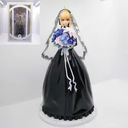 10-летие мультфильм кукла меч черное свадебное платье Ver. аниме Fate/ночь Коллекция фигурка коробка-упаковано ПВХ 25 см T7440
