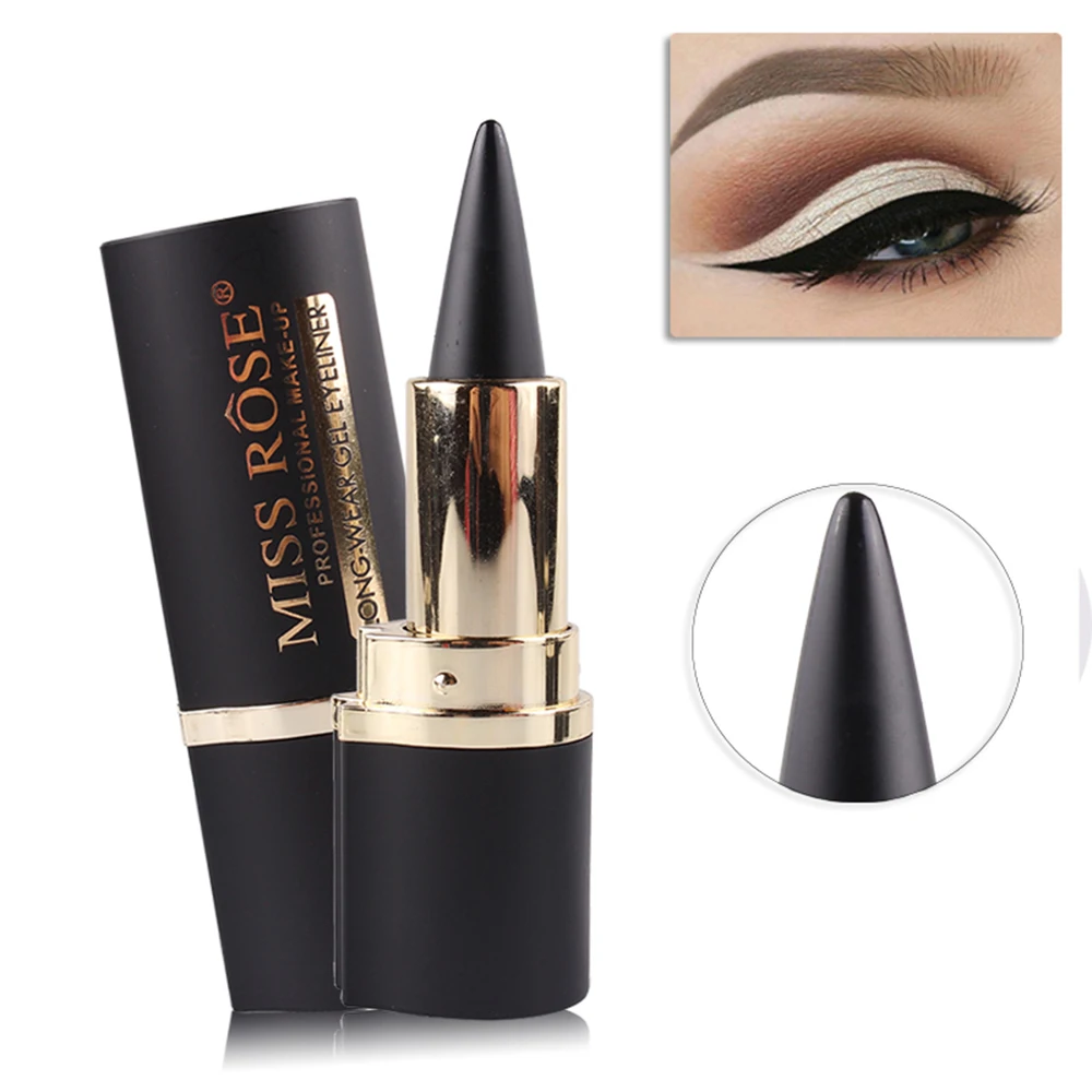 

MISS ROSE Professional Beauty Makeup Tool Waterproof Eyeliner Gel Black Long-lasting Kajal Eye Liner Stickers Eyes Pencil Makeup