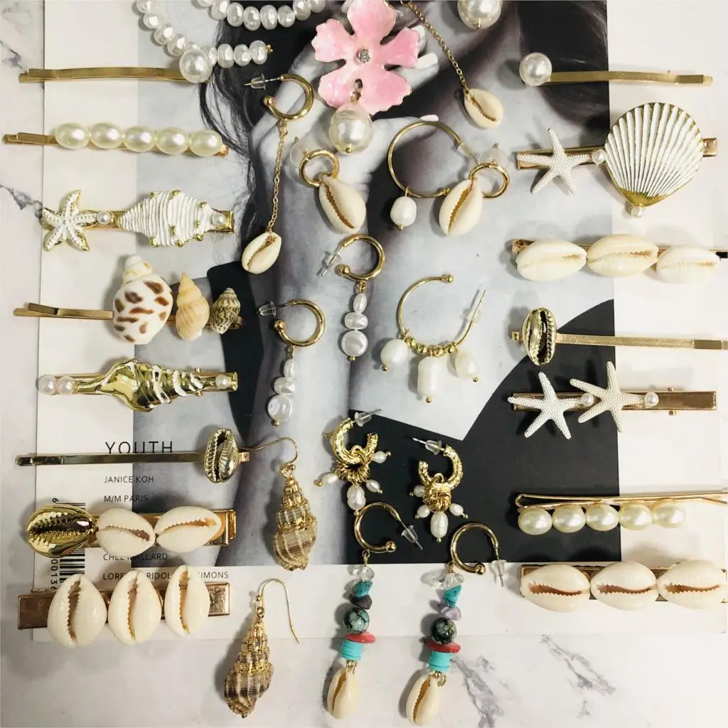 

FASHIONSNOOPS Natural Sea Shell Earring For Women Pearl Earring Statement Geometric za Earrings 2019 Gold Fashion Jewelry