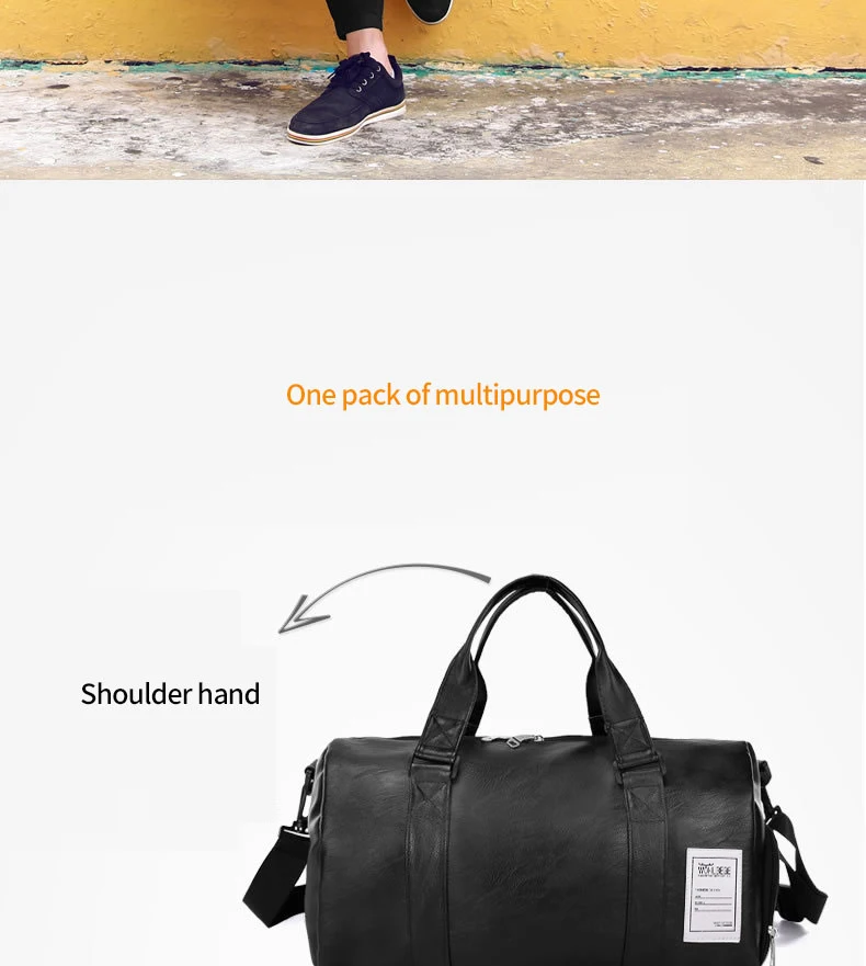 Wobag мужская сумка для фитнеса на выходные из искусственной кожи на коротком расстоянии ручная дорожная сумка женская Большая вместительная вещевая сумка