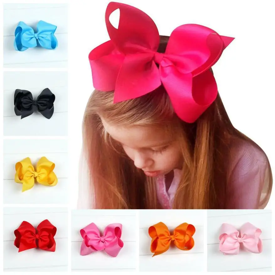 

Big Hair Bow Boutique Grosgrain Ribbon Hairpins Hairpins Headwear For Women Girl Hair Clip Drop Shipping Y1229