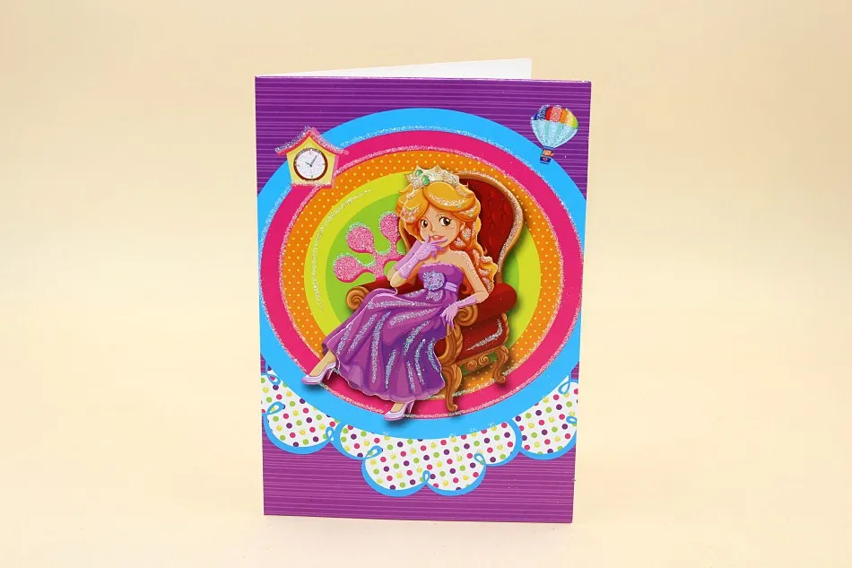 (20 шт./лот) бесплатная доставка ручной работы Pop Up Мультфильм открытка с днем желание для вас карты Прекрасный Бумага карты для детей день