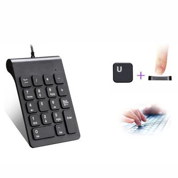 

USB Wired Number Pad Numeric Keypad 18 Key Digital Keyboard