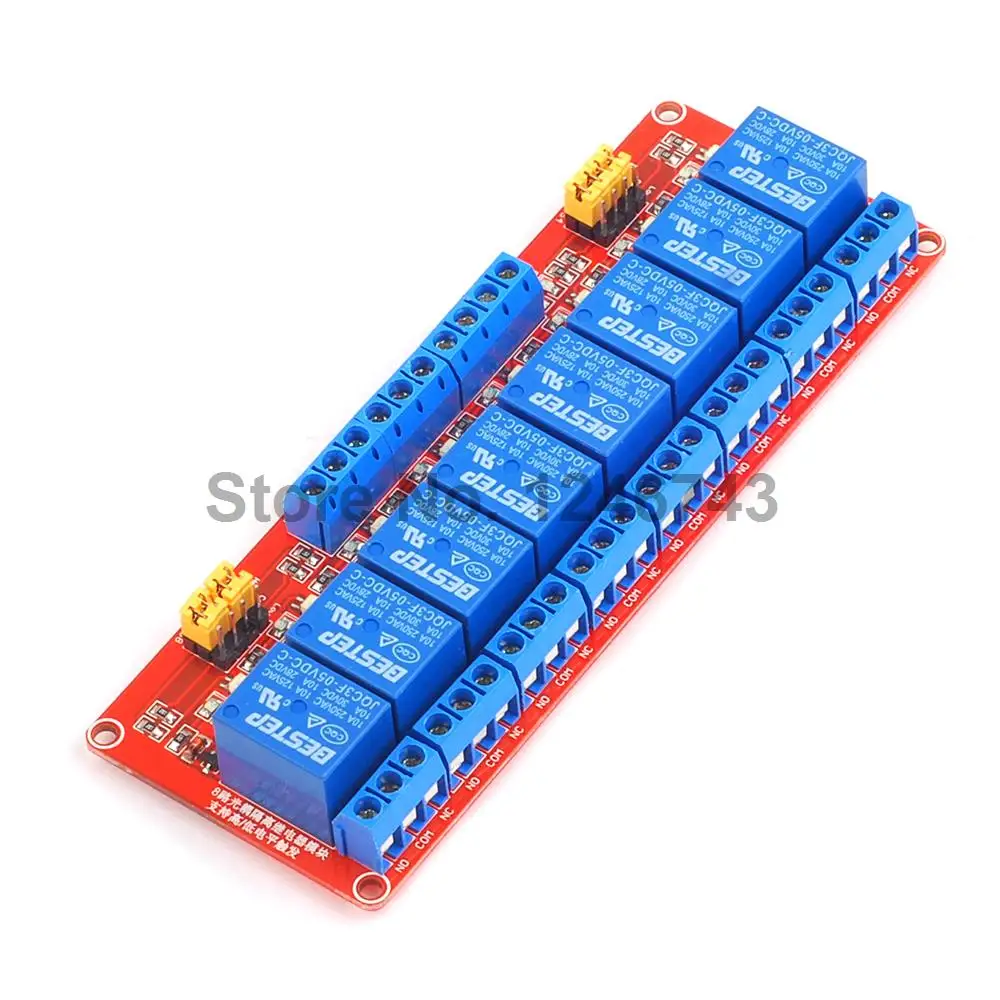1PCS Red 8Channel Relay Module 5V High And Low Level Isolation Optocoupler