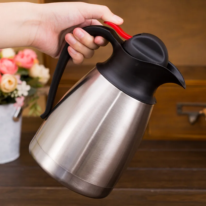 

1.2L 1.5L 2.0L Stainless Steel Teapot Silver Tea Container Pot Boiling coffee black tea