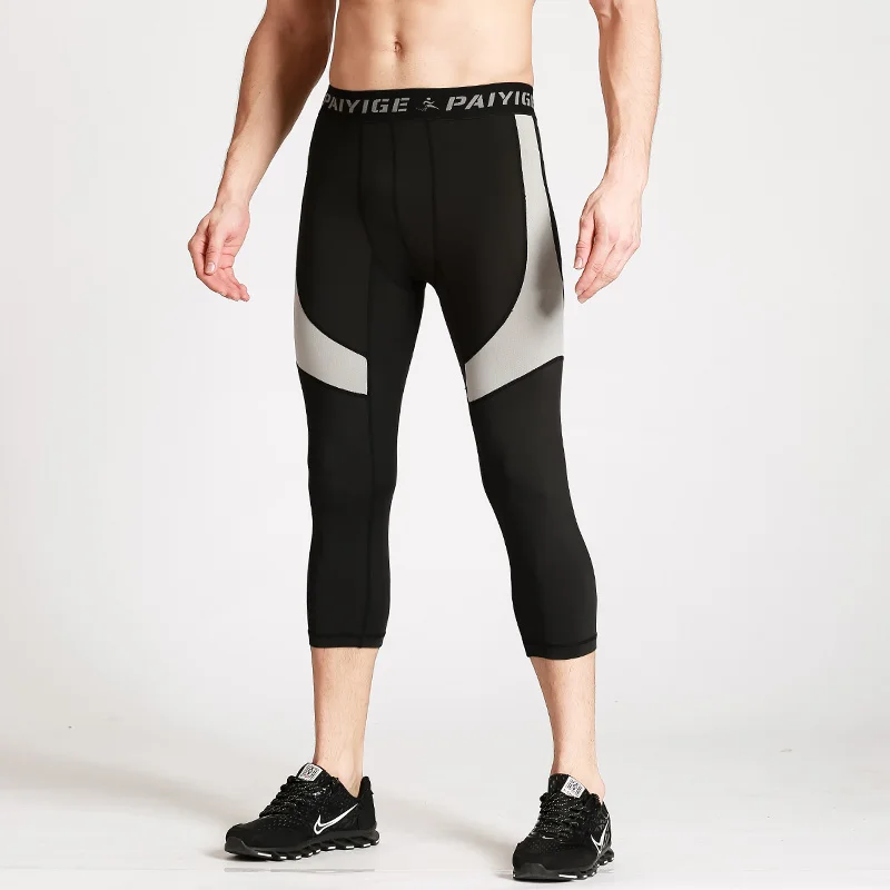 2017 men's compression Sportwear fitness Pants functional Skinny workout Trousers elastic Gym