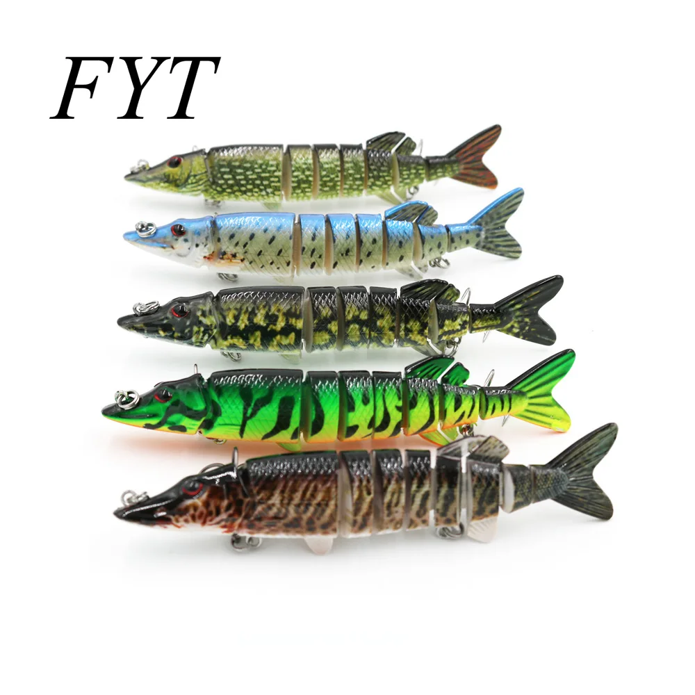 

Fishing Lure With 2 Hook Fishing Baits 3D Eyes 8-Segment Lifelike Fishing Hard Lure 12cm 20g Crankbait Pesca Cebo ZX801
