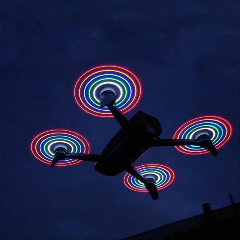 

2/4 pcs Rechargeable LED Flash Propeller for Parrot Bebop 2 Drone Accessories 5 LED Lamp Bead Colors Propellers with Hex Driver