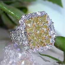 Винтажное кольцо с ананасом 925 пробы серебро AAAAA кубический цирконий массивные вечерние Обручальные кольца для мужчин и женщин ювелирные изделия на палец