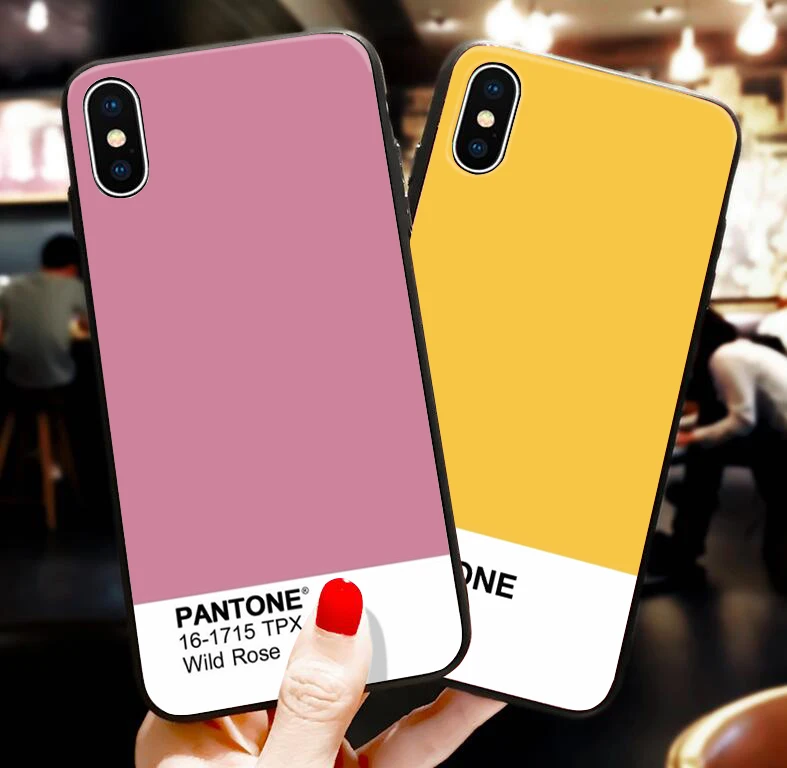 Индивидуальный Мягкий силиконовый чехол для телефона iPhone 7 7Plus X 6S 6 Plus DIY Pantone чехол для телефона для iPhone XS MAX XR 8 чистый цвет