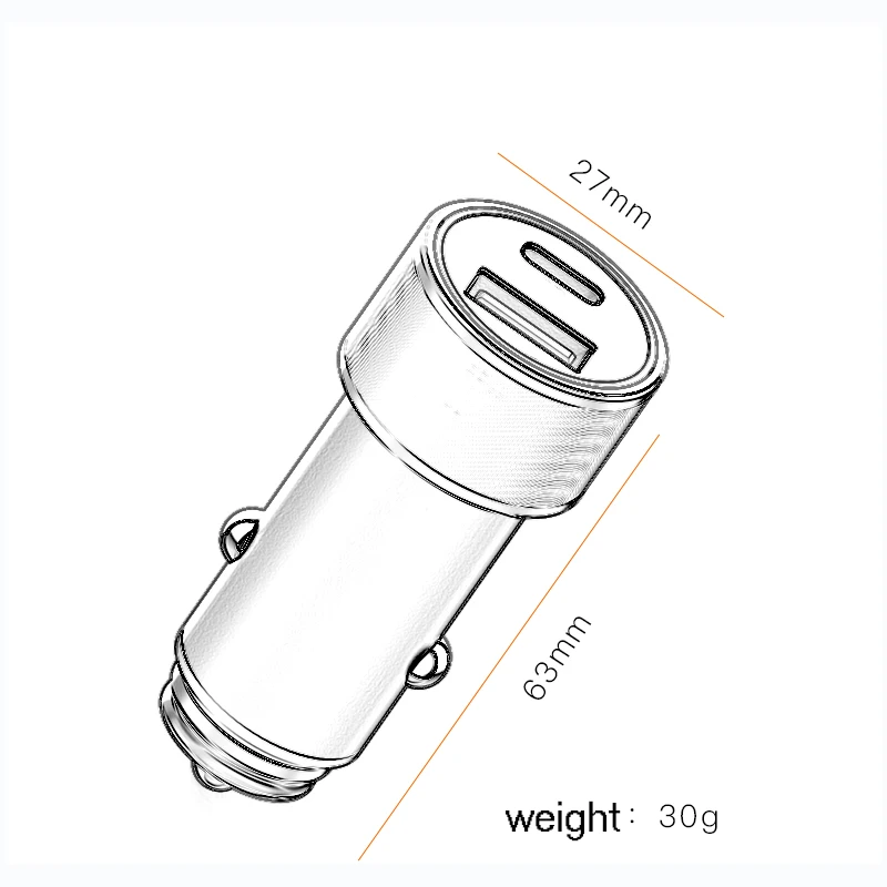 Rovtop 36 Вт двойное USB Автомобильное зарядное устройство Быстрая зарядка QC 3,0 Автомобильное зарядное устройство для мобильного телефона Iphone Xiaomi usb type C PD быстрое зарядное устройство