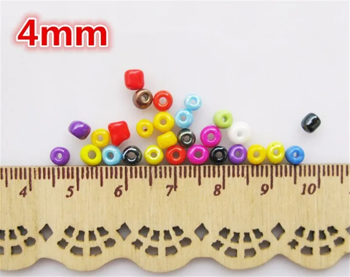 3 4mm  Bag Porcelain Garment Beads DIY Round Seed Spacer Beads for Cloth Bag Jewelry Making Accessories