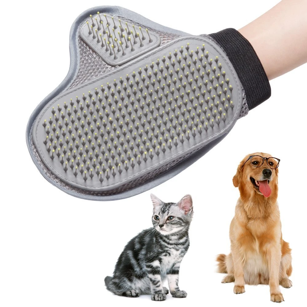rubber mitt dog brush