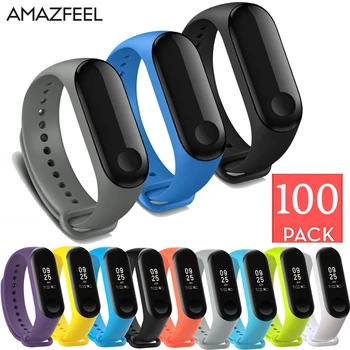 

100 Packs Bracelet For Xiaomi Mi Band 3 Strap Sports Silicone Wrist Strap For Xiaomi Mi Band 3 Accessories Miband 3 Bracelets