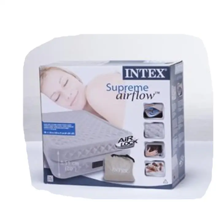 Надувная кровать INTEX новый двухслойный Натяжной матрас Встроенный Электрический