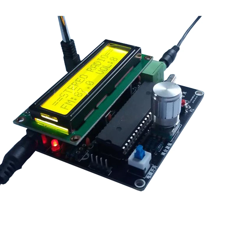 Плата радиоприемника STC89C52 + TDA5807 TDA2822 мини ручка цифровая FM стерео плата 89 108 МГц 5 в