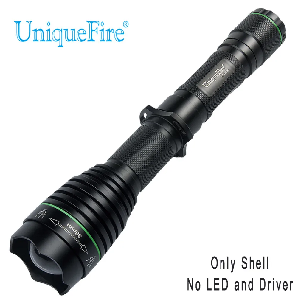 UniqueFire 1508-38 фонарь с Shell-38mm головкой двумя секциями прямой подходит для 1508
