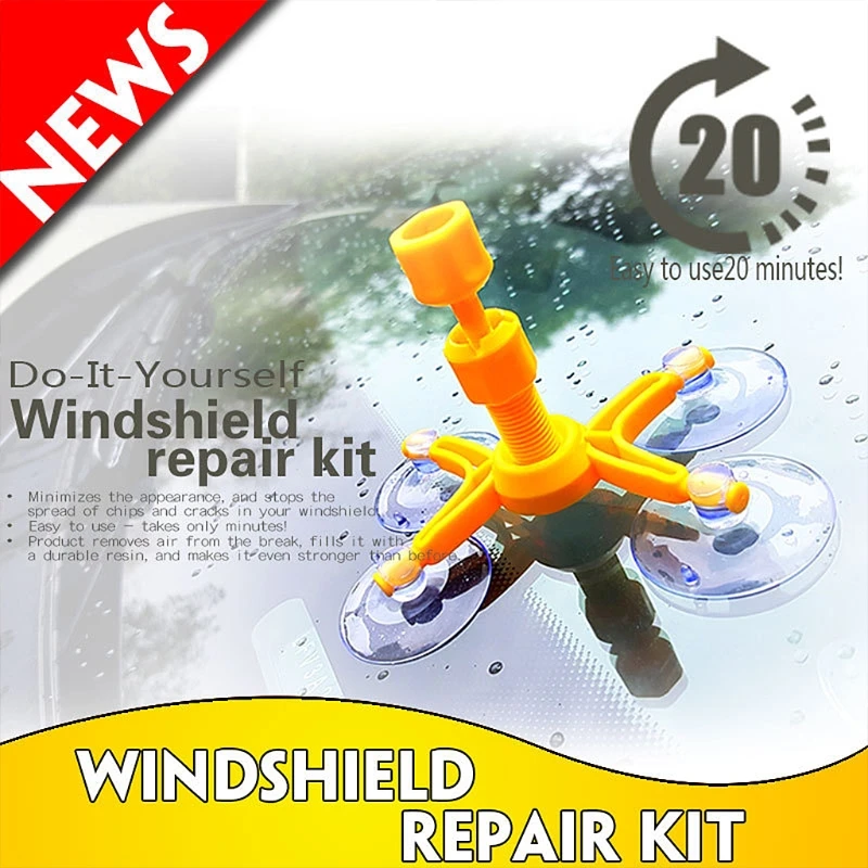 

Auto Glass Windscreen Quick Fix Windshield Repair Tool DIY Dent Remove Car Kit