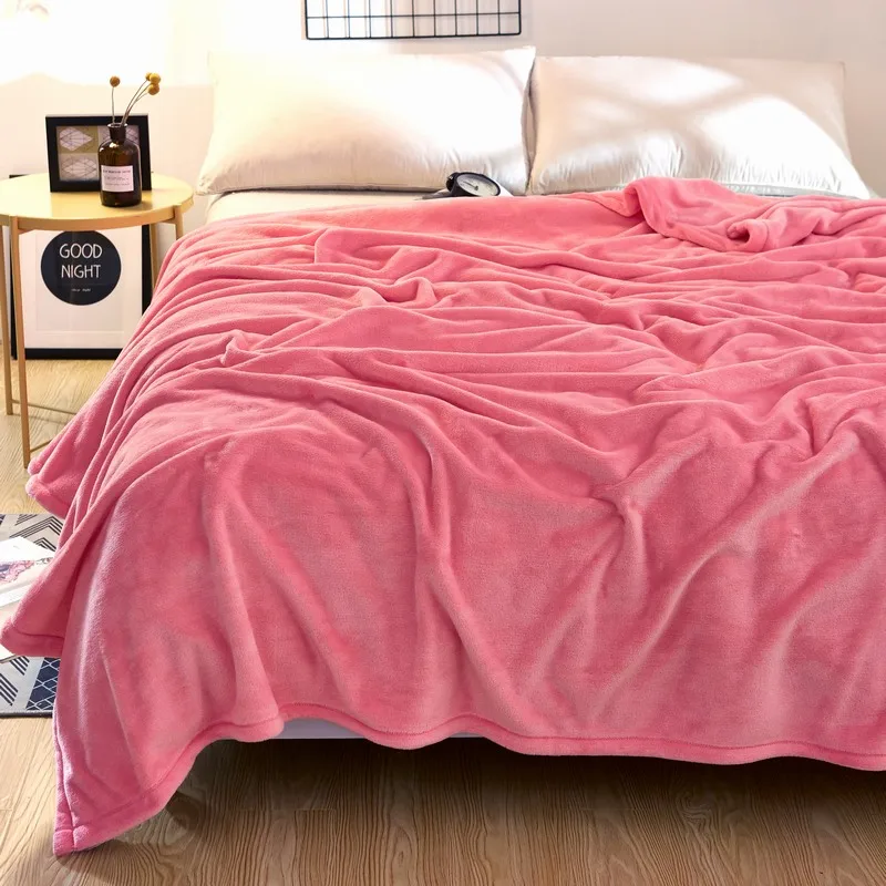 Одноцветное цвет кровать одеяло Фиолетовый фланель s для кровать пледы King Размеры 200x230 см машинная стирка