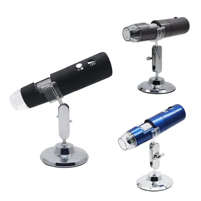 

ALLOYSEED Wireless WiFi 8 LED USB Digital 2MP HD 1080P 70 degrees Angle Microscope Magnifier Camera with Stand