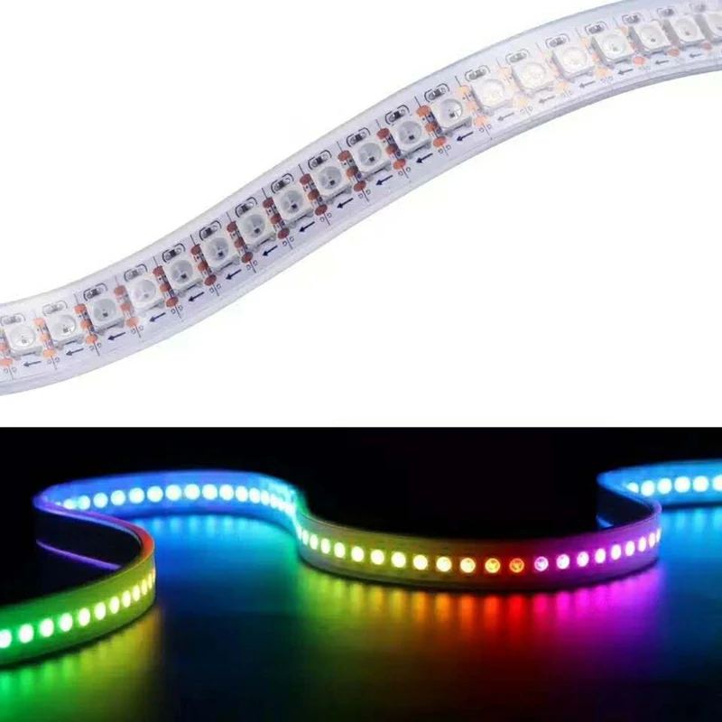 

1m 2m 3m 4m 5m WS2812B WS2812 Led Strip,Individually Addressable Smart RGB Led Strip,Black/White PCB Waterproof IP30/65/67 DC5V