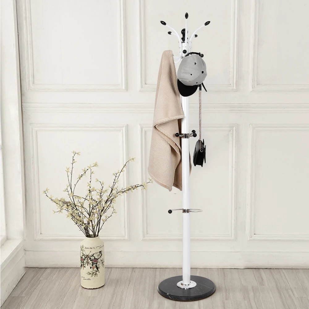 

Solid Marble base Hanger Floor Standing Coat Rack Creative Home Furniture Clothes Hanging Storage Rack Bedroom Clothes Rack HWC