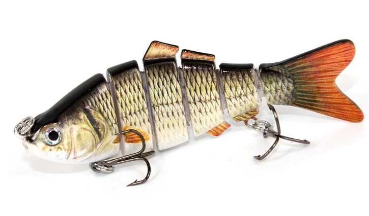 10 cm 20g señuelo de pesca con 2 gancho cebos de pesca 3D ojos 6-segmento realista de pesca señuelo duro crankbait Pesca Cebo 10 cm 20g señuelo de pesca con 2 gancho cebos de pesca 3D ojos 6-segmento realista de pesca señuelo duro crankbait Pesca Cebo