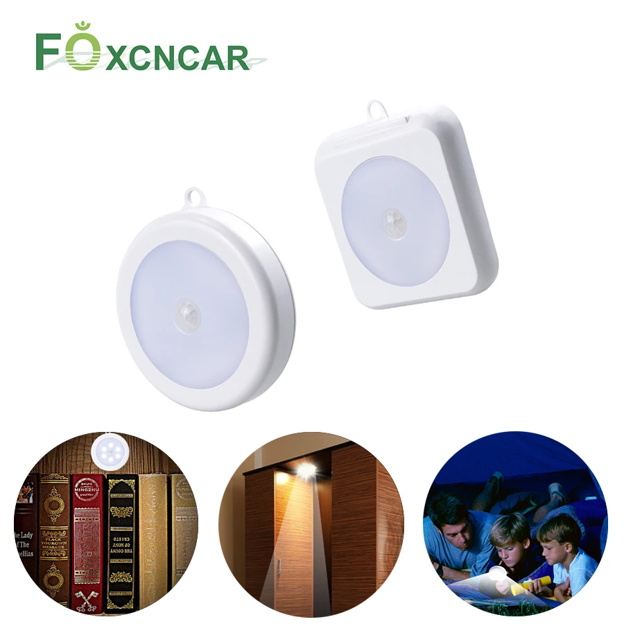 

Foxcncar LED Under Cabinet Light PIR Motion Sensor Light Wireless Wardrobe Closet Lighting LED Light For Kitchen LED Armario