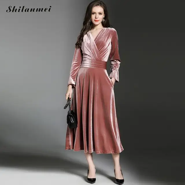Buy Autumn Winter Dresses Sexy Evening Party Dresses