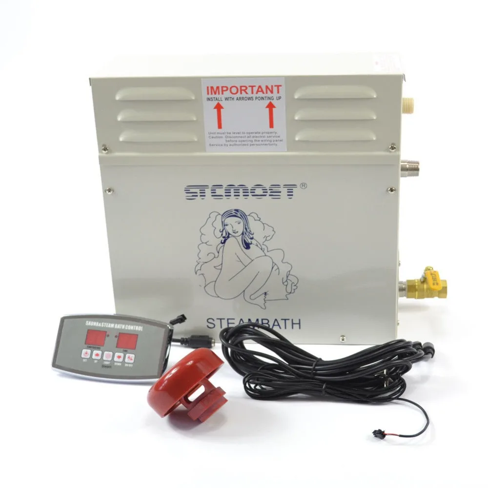 

home Sauna parts with ST-135M controller 6KW 220V Steam Generator for sauna bath home SPA shower