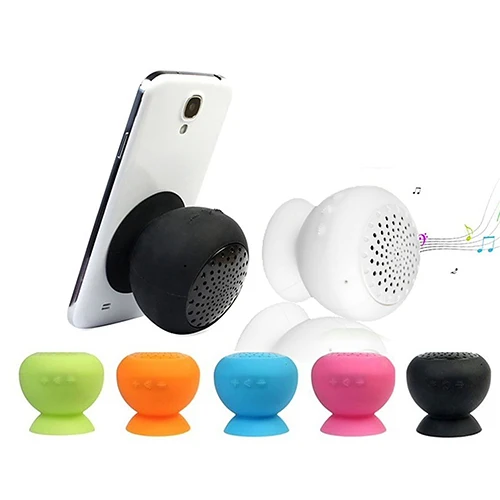 Portable Mini Mushroom Bluetooth Wireless Suction Waterproof Handsfree Speaker
