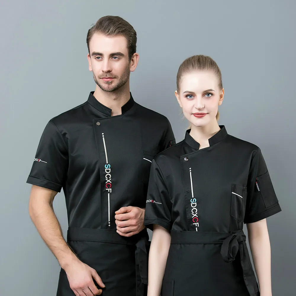 Новинка куртка шеф повара Униформа с коротким рукавом Cook Coat кухонный ресторан