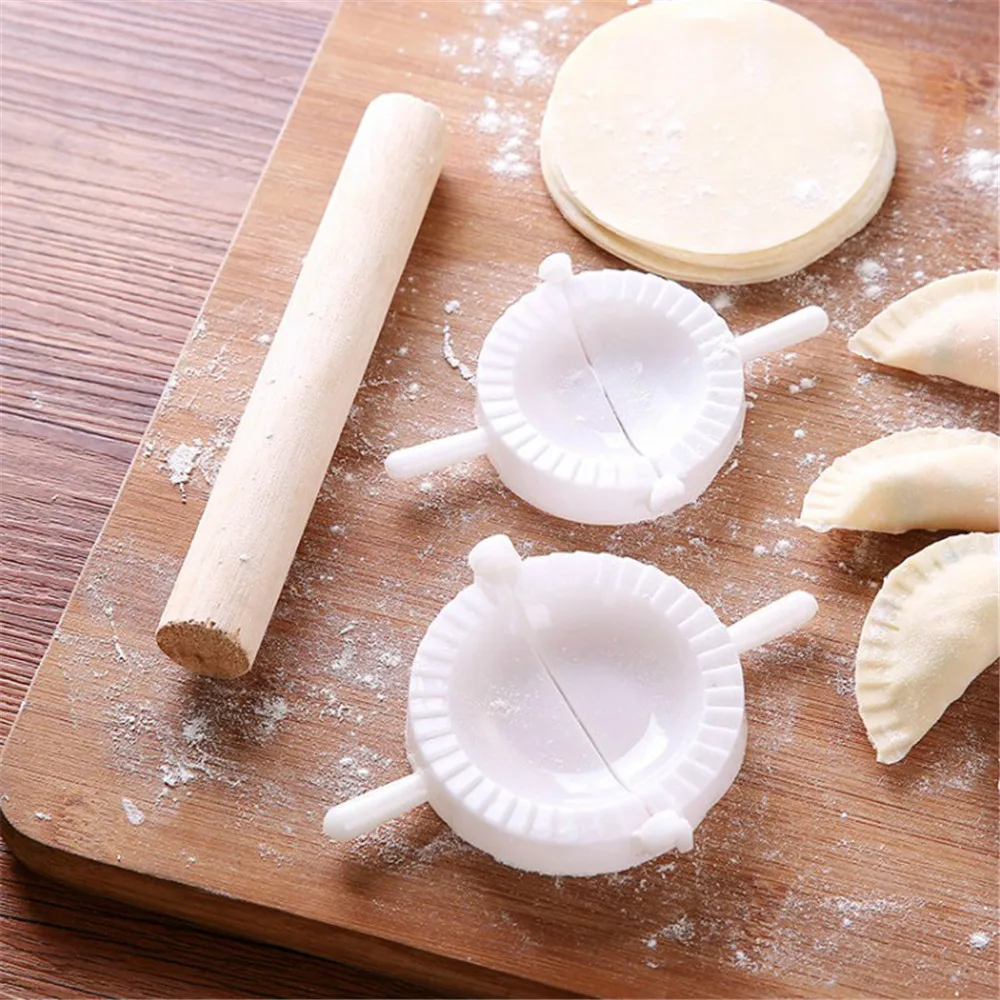 Кухонная деревянная Скалка DIY тестомесильная пресс-форма набор инструментов 3 в 1 кухонные аксессуары кухонный инструмент для замеса - Цвет: White
